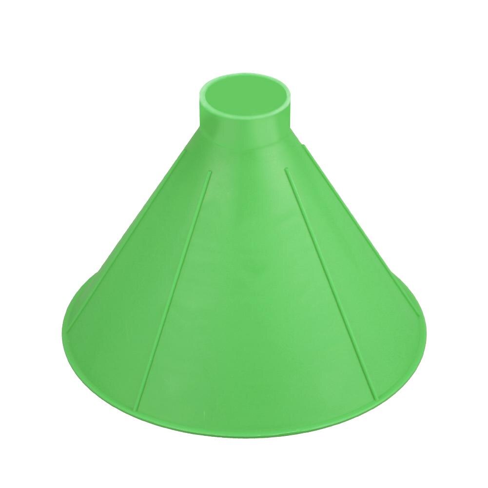 Plastic Cone Shaped Magic Car Windshield Snow Remover Shovel Ice Scraper Outdoor Windows Glass Cleaning Tool Funnel: Green 14.5cm