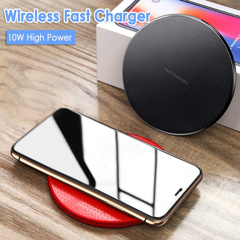 Wireless Charger For iPhone 12 11 Pro Xs Max X Xr 8 Induction Fast Wireless Charging Pad For Samsung Xiaomi HUAWEI