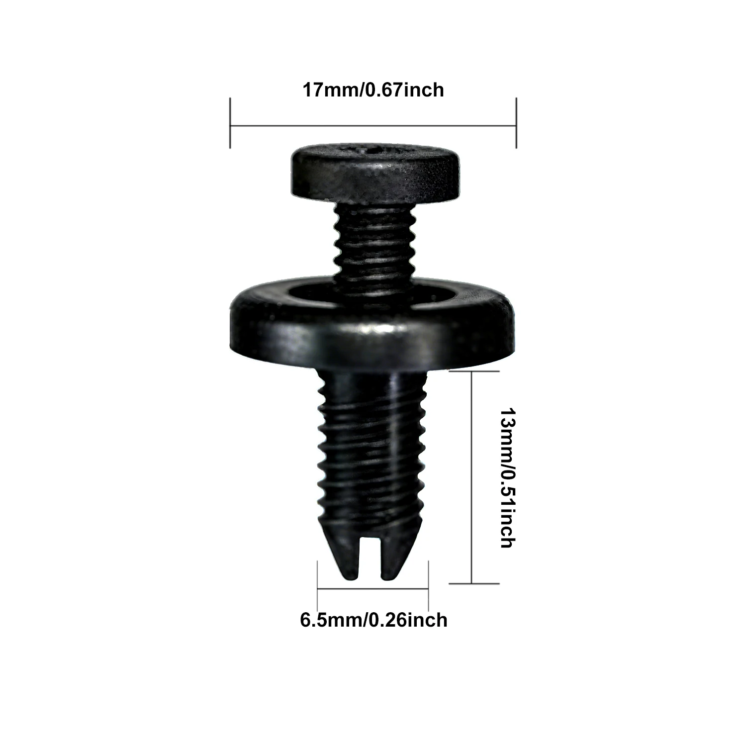 20/100 stuks 6-10mm- gats plastic klinknagels bevestigingsclip zwart auto deurpaneel bevestigingsclip autoaccessoire: Geel