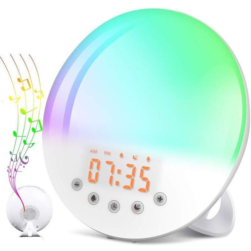 Stor skärm tyst digital väckarklocka elektronisk klocka led display spegel snooze bord skrivbord väckarklockor natt ljus