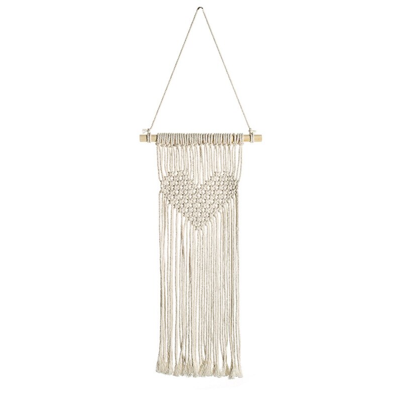 Tapiz colgante de pared hecho a mano, colgante de macramé, decoración de pared de boda, telón de fondo para habitación, manta de pared, decoración del hogar: B