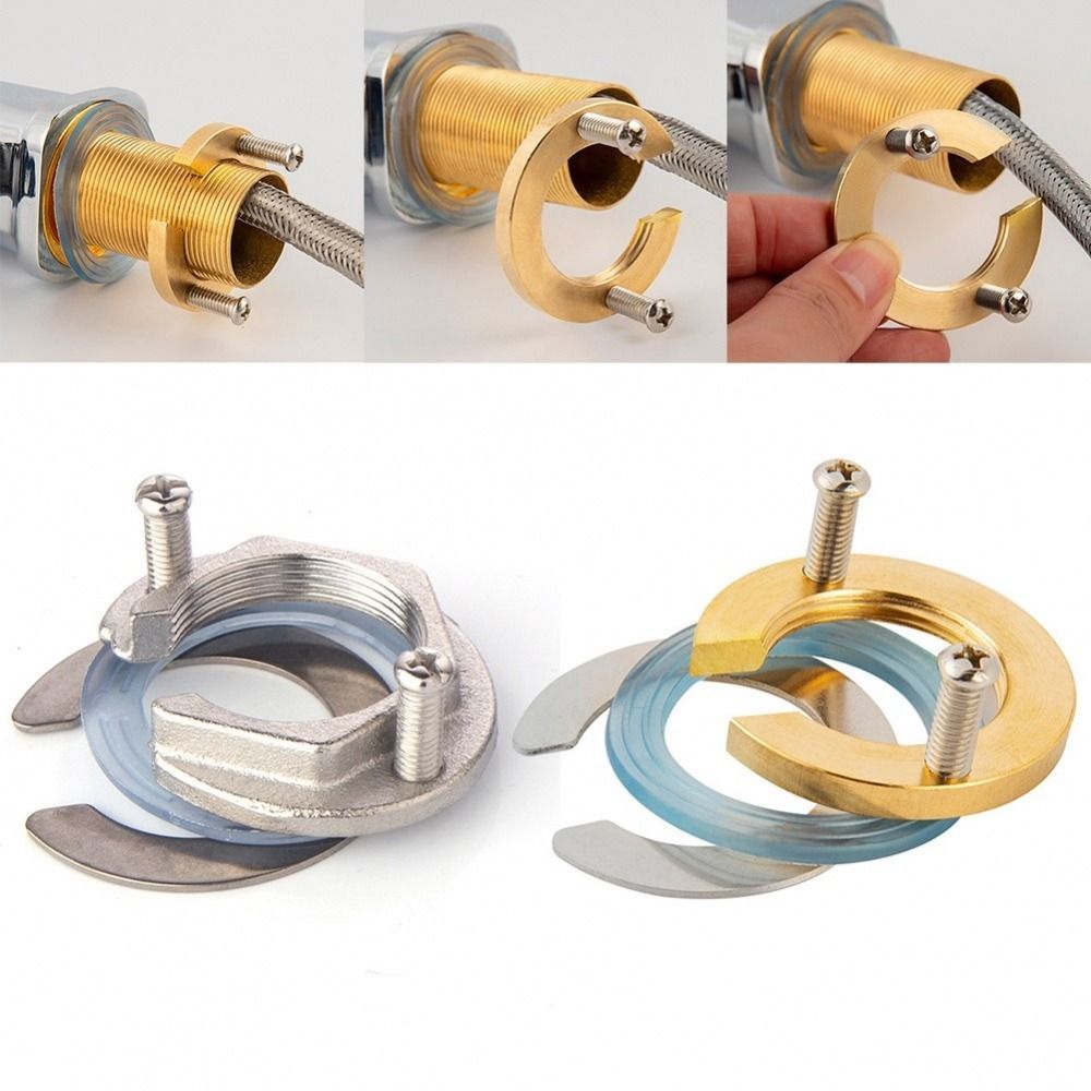 Juego de accesorios de fijación de grifo, tuerca de sujeción montada, Circlip, accesorios de repuesto para lavabo de baño