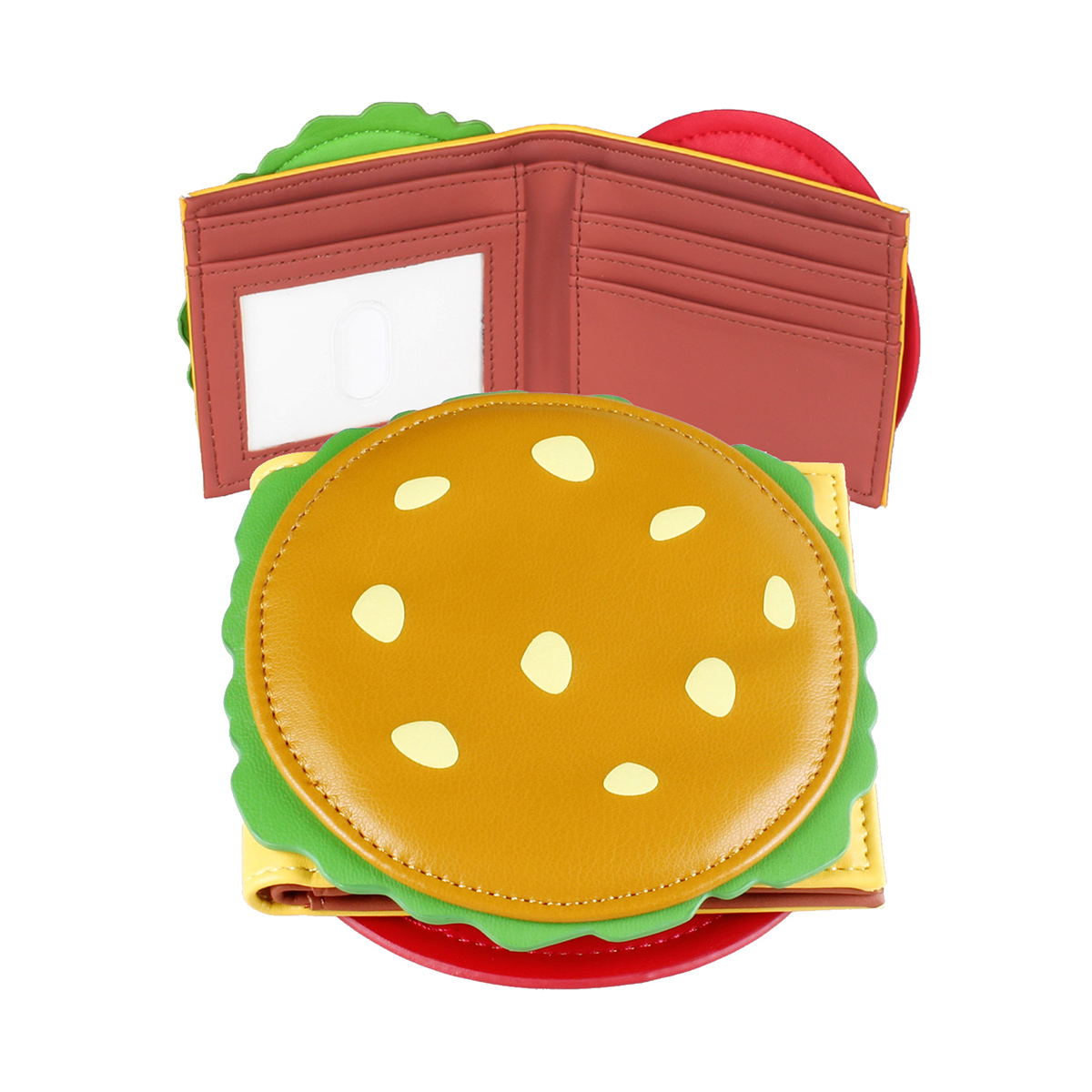 Burger shaped cute women's wallet, men's ID card holder