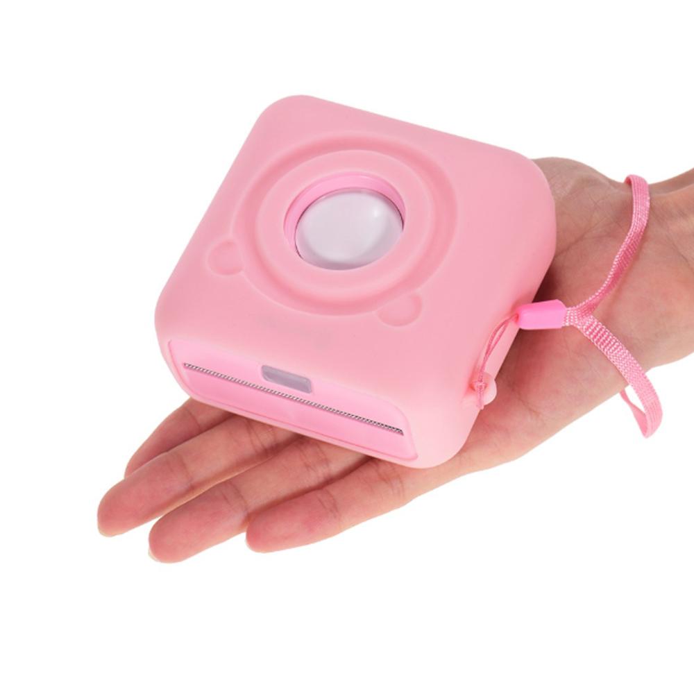 for PeriPage A6 Thermal Printer Soft Silicone Case with Strap Waterproof Anti Dust Shockproof Anti-Scratch Protective Case Cover