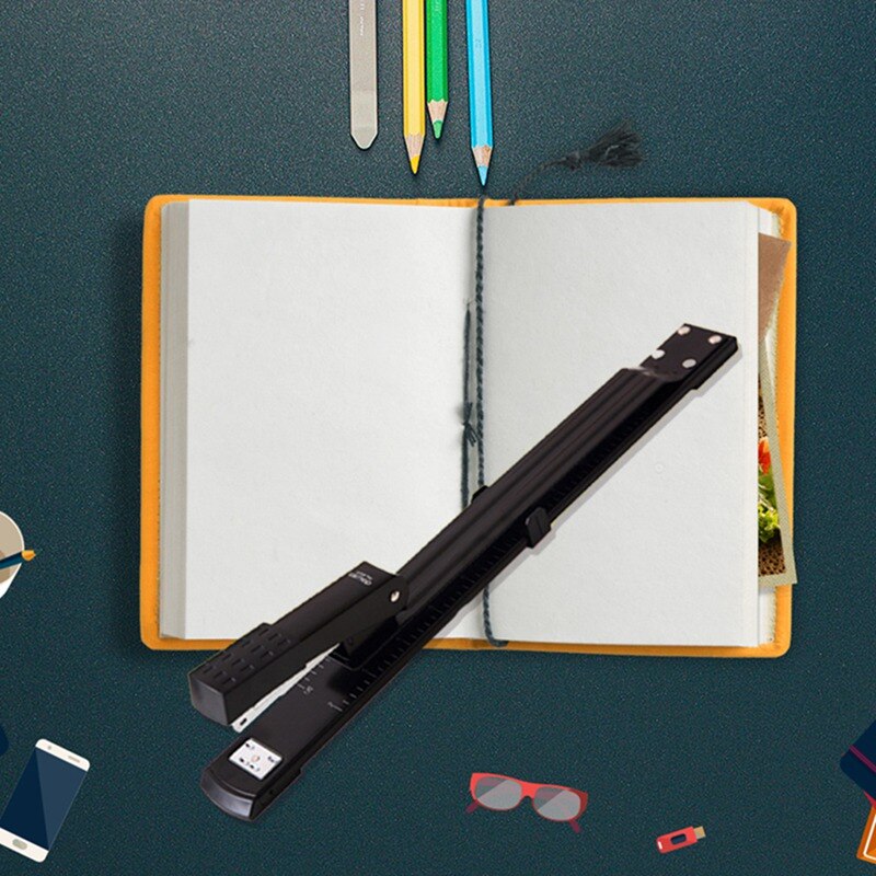 Long Arm Stapler metal Special A3/A4 Sewing Machine Staple Lengthening Stapler Paper Stapling Office Stapler Bookbinding