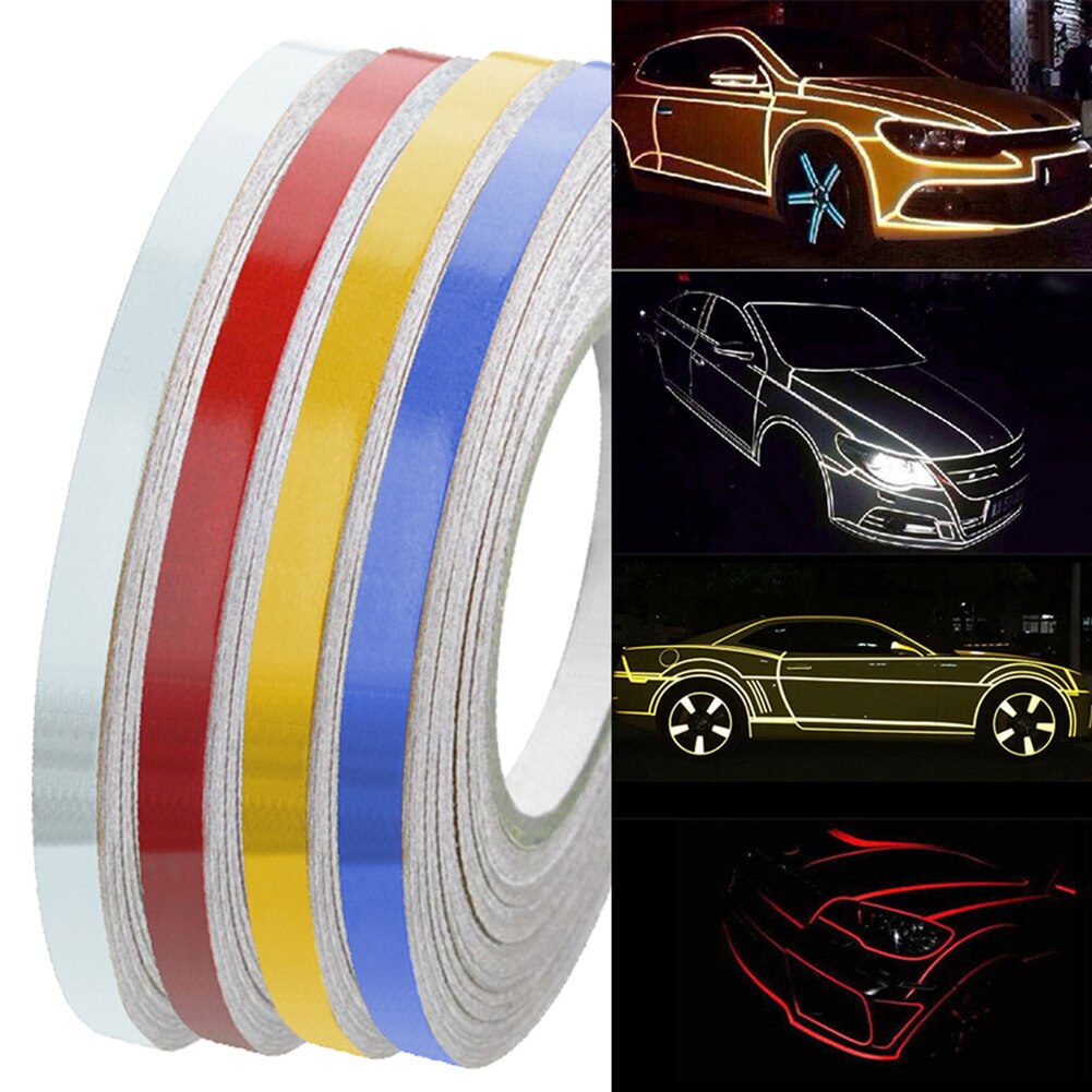 45mx1cm Car Vehicle Body Waterproof Reflective Decoration Strip Decal Sticker Reflective Strips Car Accessories Exterior