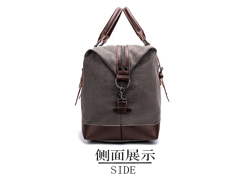 Mannen Casual Draagbare Grote Capaciteit Korte-Afstand Reistas Sporttas Canvas Tas Schouder Messenger tas