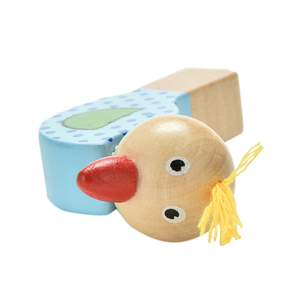 Muziekinstrumenten Speelgoed Cartoon Vogel Fluitje Baby Sieraden Hanger Houten Musical Fluitje