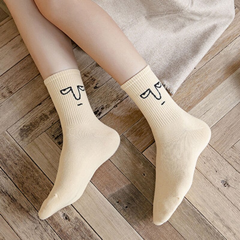 unisex komisch Gesicht Sport Socken Mehrfarbig Mädchen Korea irre Harajuku Socken Laufen Socken Sport Basketball Radfahren Frauen Socken: Stil9