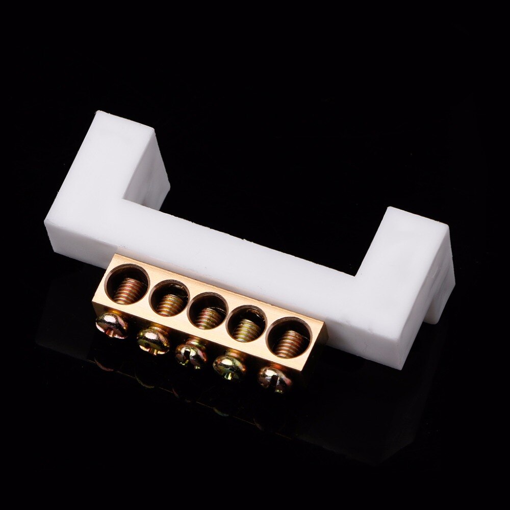 5 Positions Electric Cable Connector Screw Barrier Terminal Strip Block Bar Electrical Equipment