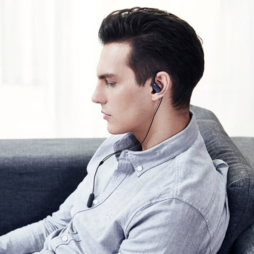 Original xiaomi sport bluetooth headset trådlöst bluetooth 4.1 hörlurar ipx 4 vattentäta svettfria hörlurar med mikrofon