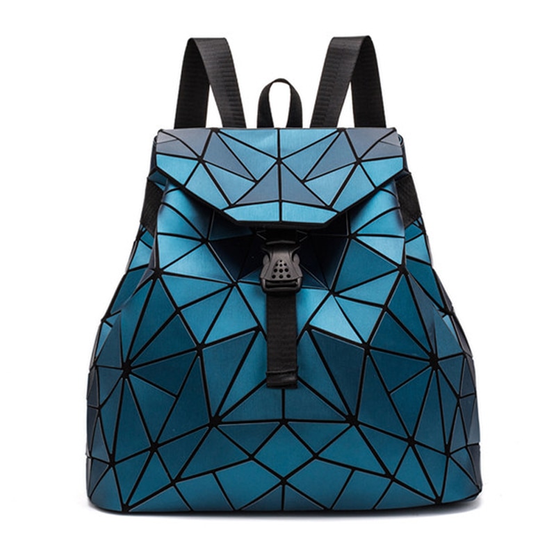 neue Frauen Hologramm Rucksack Geometrische Rucksäcke Mädchen Reisen Schulter Taschen Für Frauen Totes Luxus Schulter Tasche Silber