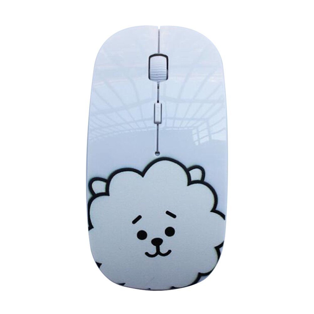 Draagbare Notebook Draadloze Muis Leuke Desktop Computer Kantoor Optische Draadloze Muis Met Usb-ontvanger: 8C