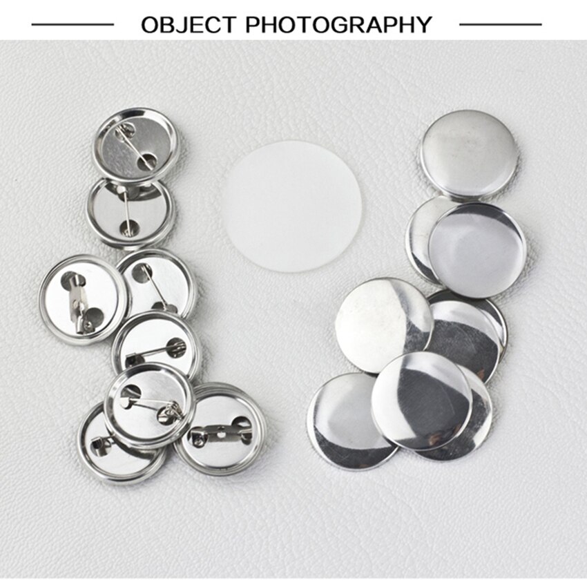 100set/pack 25MM Metal Badge Making Materials DIY Crafts Pinback Button Supplies Students/Coffee Shop Waiter Name Badge Parts