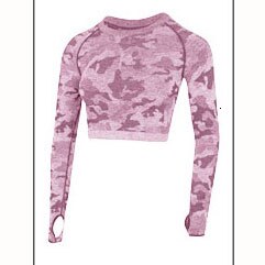 Nclagen Yoga Top Overhemd Motion Vrouwen Sneldrogend Running Ademend Hollow Out Naadloze Lange Mouwen Sport Fitness Gym T-shirt: Violet / S