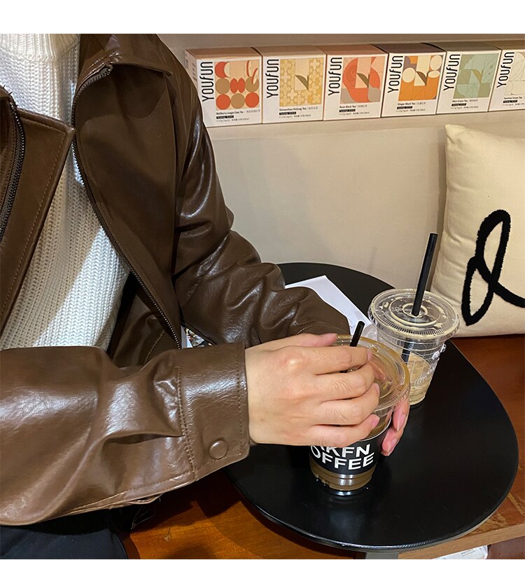 IEFB männer Kleidung Frühling Neue Übergroßen Mantel Koreanische Trend verlieren Beiläufige PU Leder Jacke Mantel Männlichen Reißverschluss Revers Kleidung 9Y4382