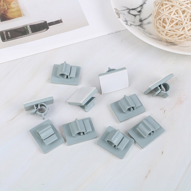 10Pcs Adhesive Car Cable Clips Cable Winder Wire Tie Fixer Houder Cord Organizer Management Bureau Kabelbinder Klemmen
