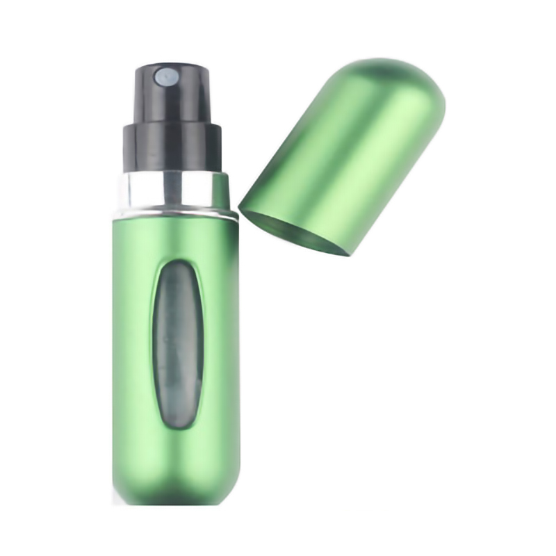 5ml Travel Accessories organizer Mini Refillable Perfume Bottle Canned Air Spray Bottom Pump Perfume Atomization for Travel need: green