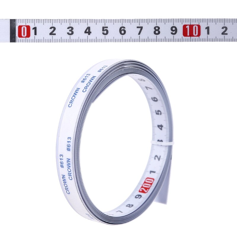 Stainless Steel Miter Track Tape Measure Self Adhesive Metric Scale Ruler T-track Router Table Saw Woodworking Tool: 2M-Left To Right