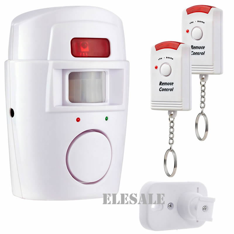 Draadloze PIR Motion Sensor Detector Alarm Met 2 Afstandsbedieningen Deur Raam Voor Thuis Schuur Garage Carvan Alarm Security System