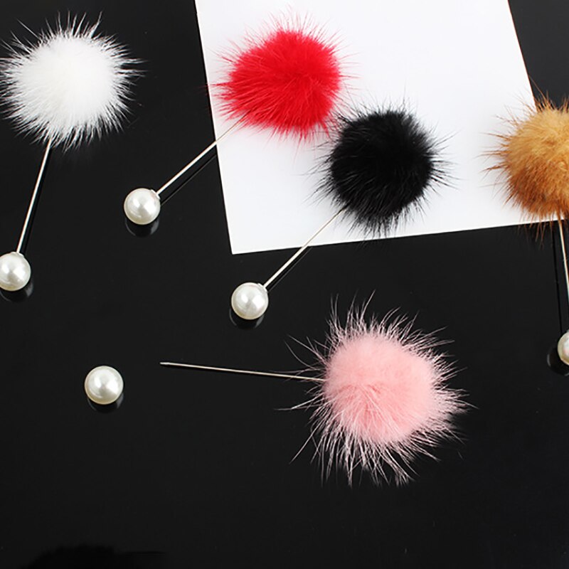 Neue Nette Charme Simulierte Perle Brosche Stifte Für Frauen Koreanischen ist hingefallen Bommel Ball durchbohren Revers Broschen Kragen Schmuck