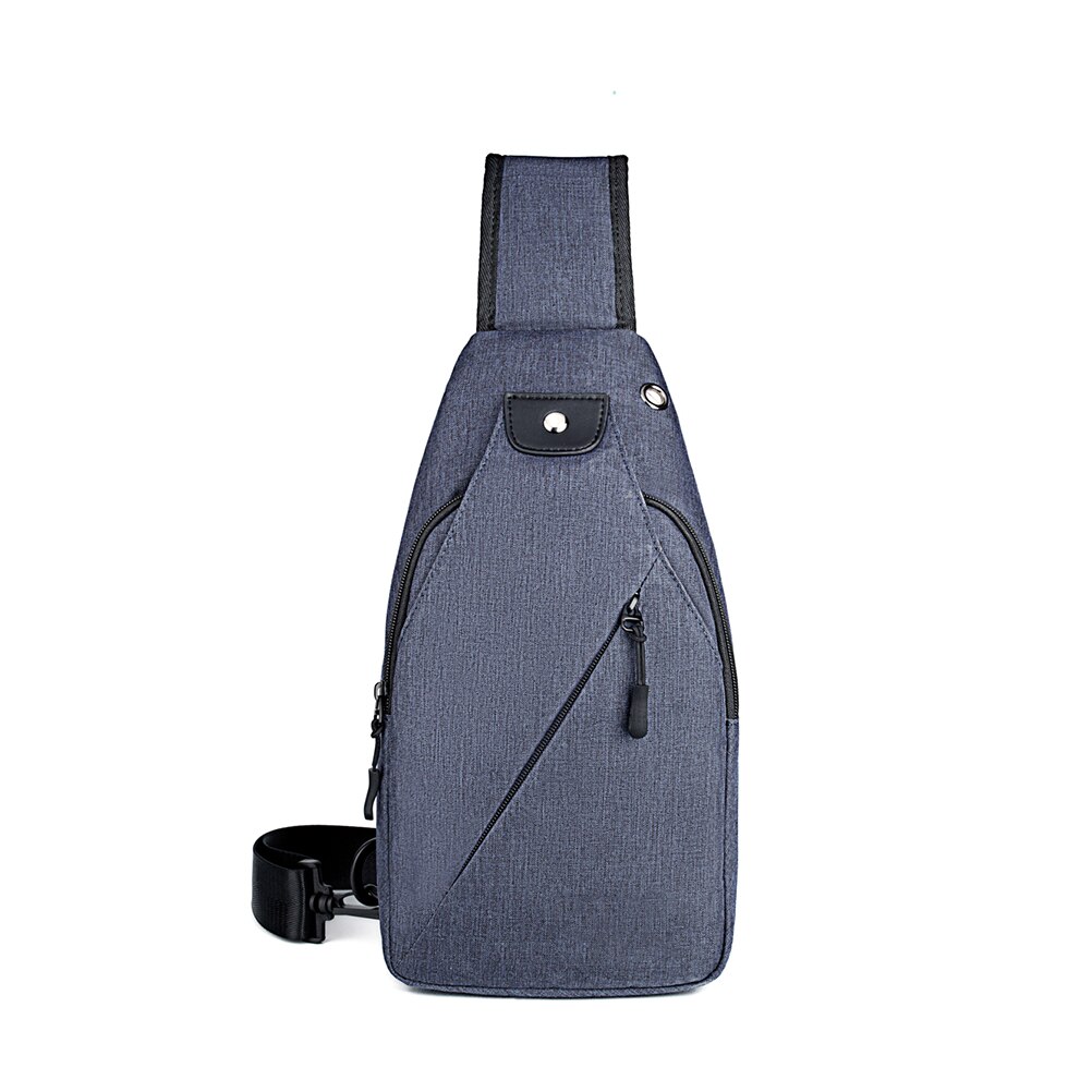 Moda uomo antifurto borsa a tracolla ricarica USB borsa a tracolla da viaggio borsa da viaggio impermeabile per uomo: B