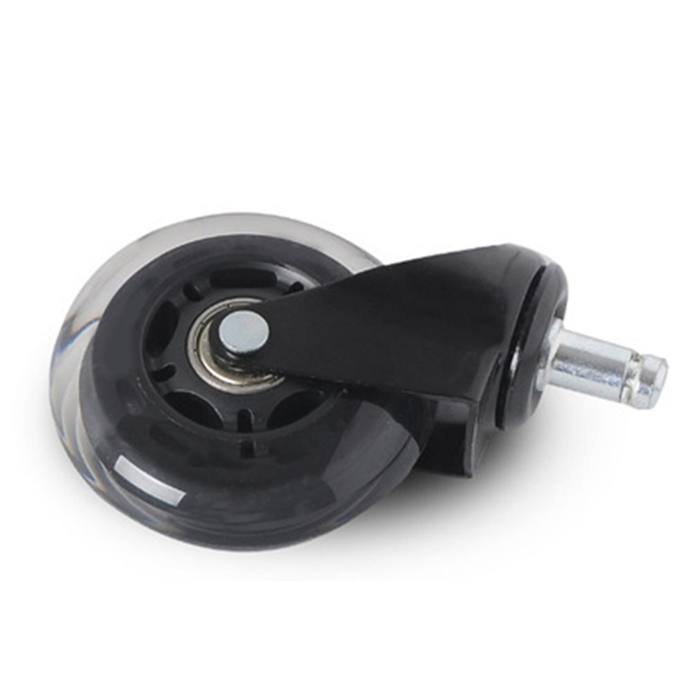 2.5 tommer /3 tommer pu universalt hjul låsecaster sort stærk bærende gennemsigtig hjul kontorstol stille hjul