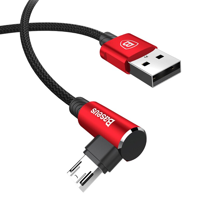 Baseus cabo micro usb de carregamento rápido, cabo micro usb de carga para samsung xiaomi android: Red / 100cm