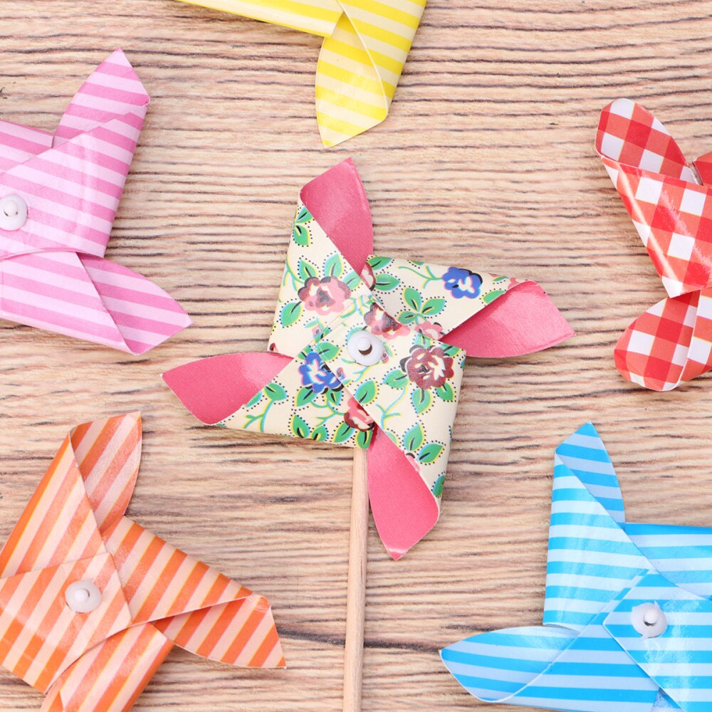 36Pcs Spinning Windmolen Cake Toppers Grappige Cupcake Ornament Picks Cake Decor Dessert Versiering Voor Party Verjaardag (Willekeurige Stijl)