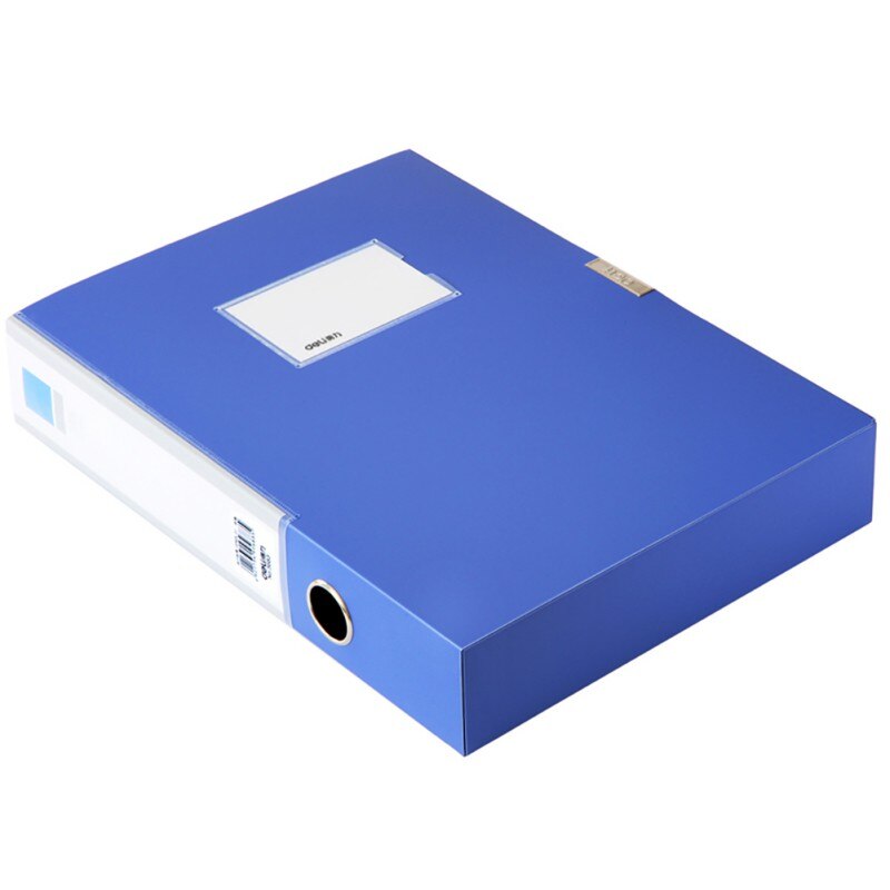 Deli, archivador de plástico de 3 pulgadas, caja de datos A4, papelería de oficina, 55mm, suministros para estudiantes y suministros de oficina