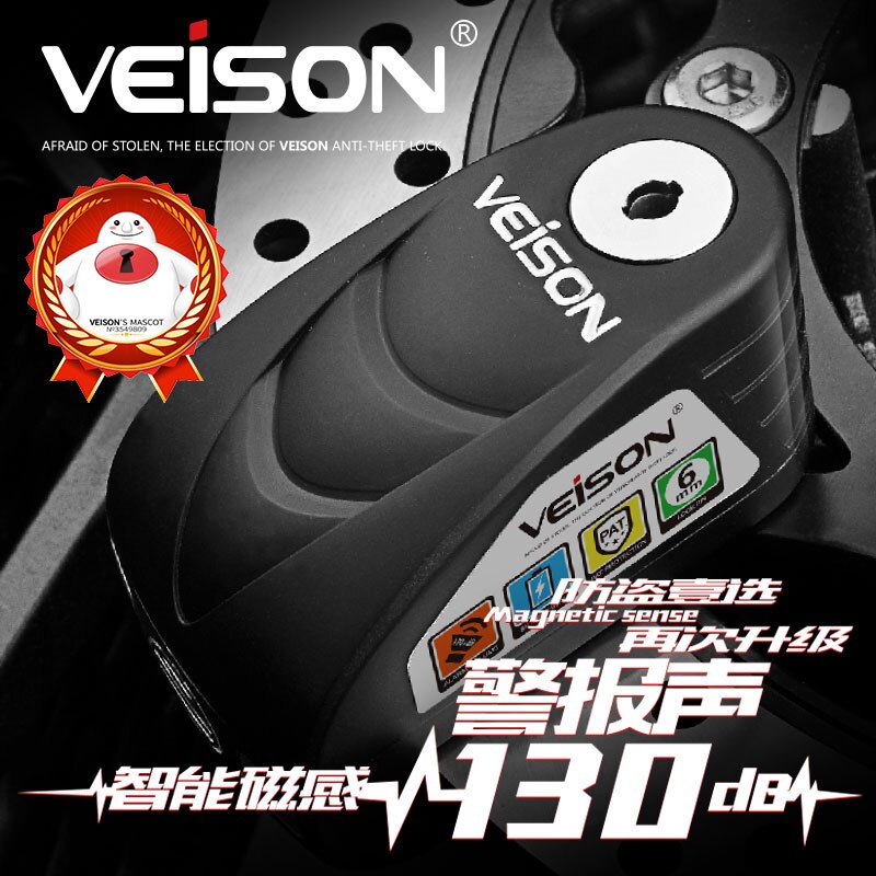 VEISON Motorrad Schloss Legierung Quad Schlösser Fahrrad Alarm Motorrad Alarm Anti-Diebstahl Rolle Fahrrad sperren Rabatt Quad Schlösser Vorhängeschloss moto