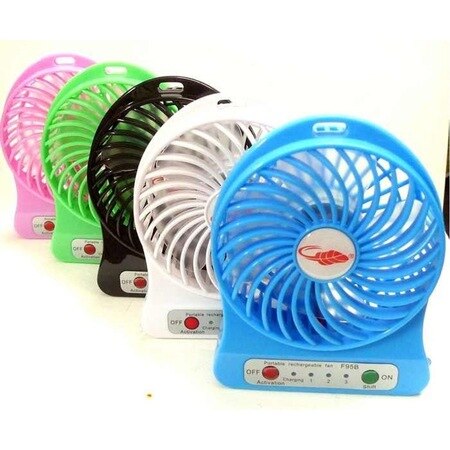 Portable Rechargeable Desktop Fan-Pink Desktop Fan 436112546