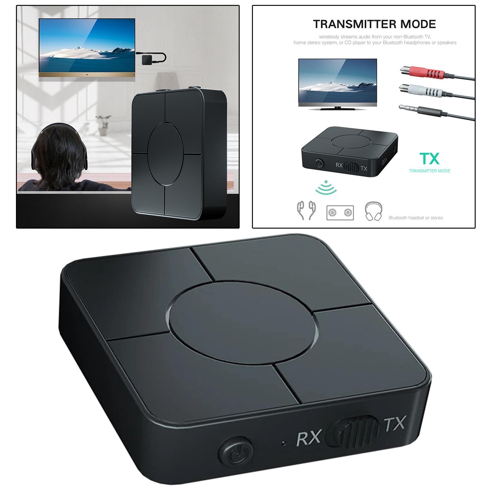 Bluetooth 5.0 Transmitter and Receiver 2-In-1 with Mic for Home Stereo System Sound System