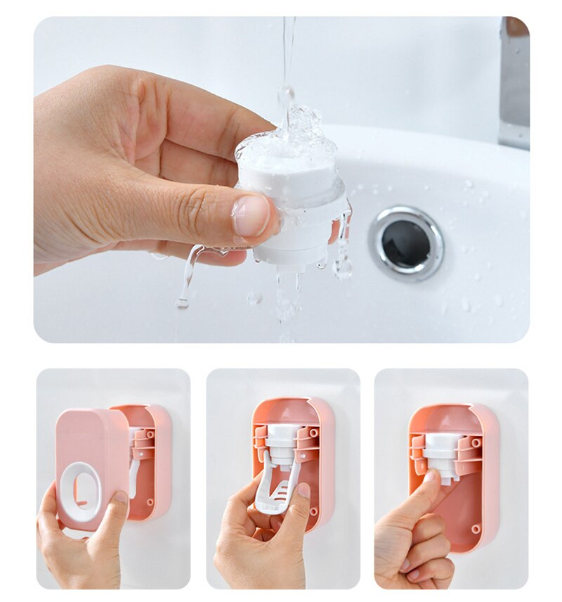 Automatic Toothpaste Dispenser Wall Mounted Toothpaste Squeezer Home Punch Free Toothpastes Dispenser Bathroom Accessories