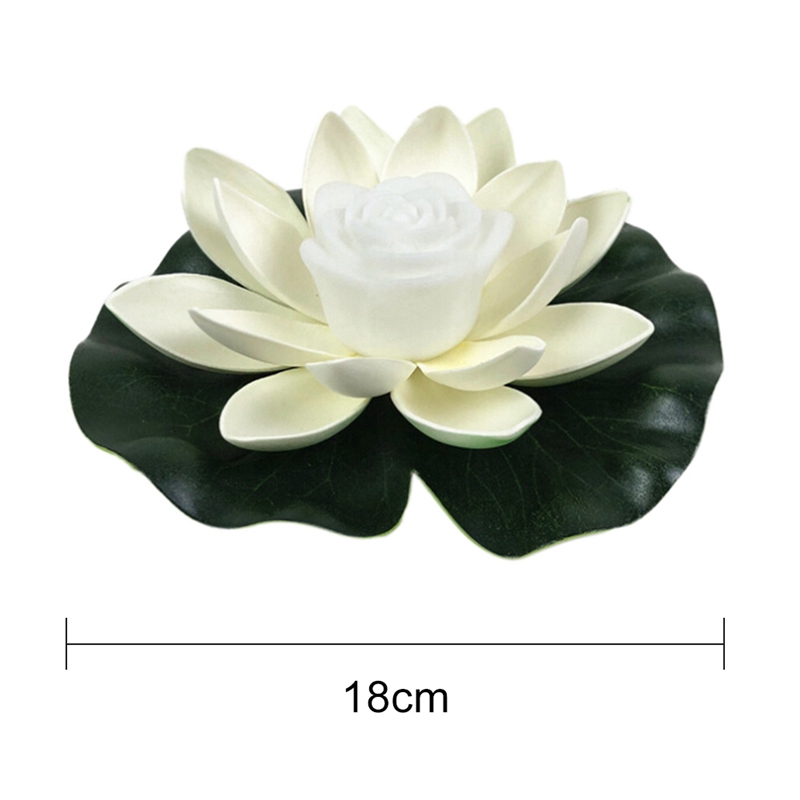 Led kelluva lootuskukka lamput vedessä uima-allas puutarhakoristelu valo puutarhasäiliö lampi decorcmma: 18cm / W