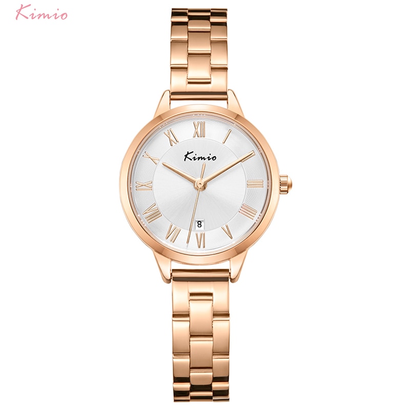 Kimio Uhr Frauen Quarzuhr Edelstahl Armbinde Uhren lässig Wasserdichte Armbanduhr Damen Geschäft Uhren