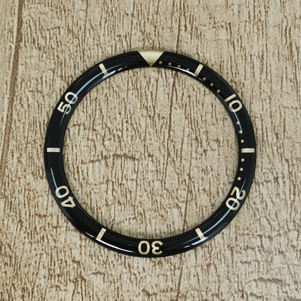 Bisel de reloj curvo de borde redondo de 39mm, anillo de aluminio a juego, accesorios de reloj modificados, insertos de relojes, piezas de reloj: Plata