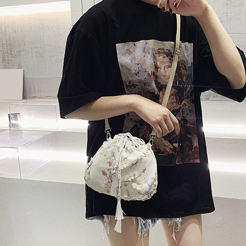Estate nuovo fiore lettera Bolsa Feminina spalla borse di tela selvaggio Messenger Bag carino divertente mano vendita calda