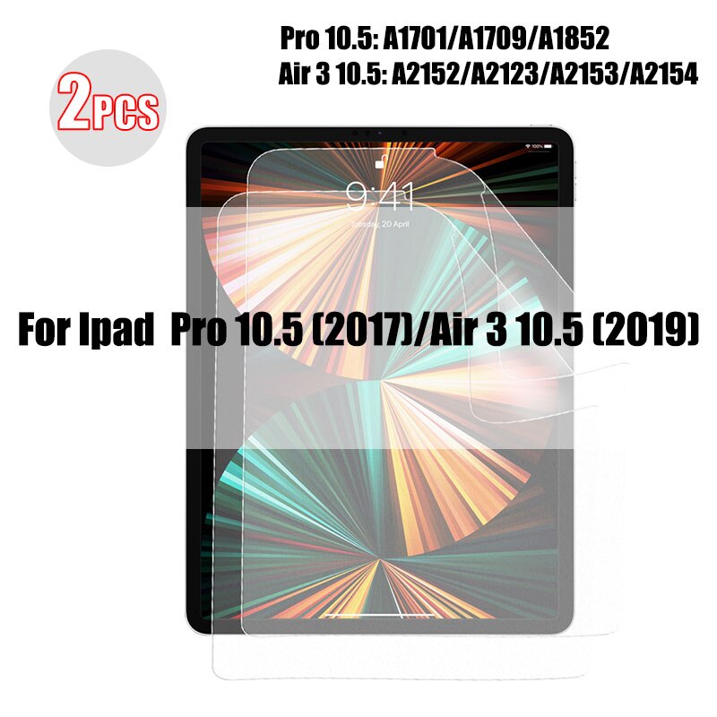2 sztuk papieru Tablet jak Screen Protector dla Ipad Pro 11 12.9 2021 10.5 10.2 2020 9 Film dla Ipad Air Mini 6 5 4 3 2 1 bez szkła: Air 3 Pro 10.5 inch
