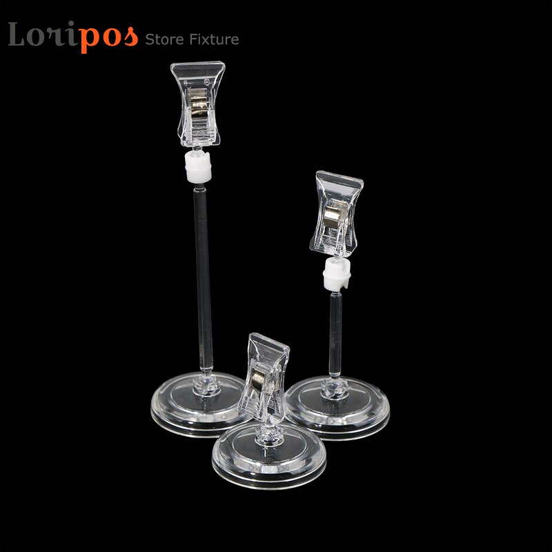 Clear POP Plastic Sign Paper Card Display Price Label Tag Signage Clips Holders In Supermarket Retails Price Tag Clip