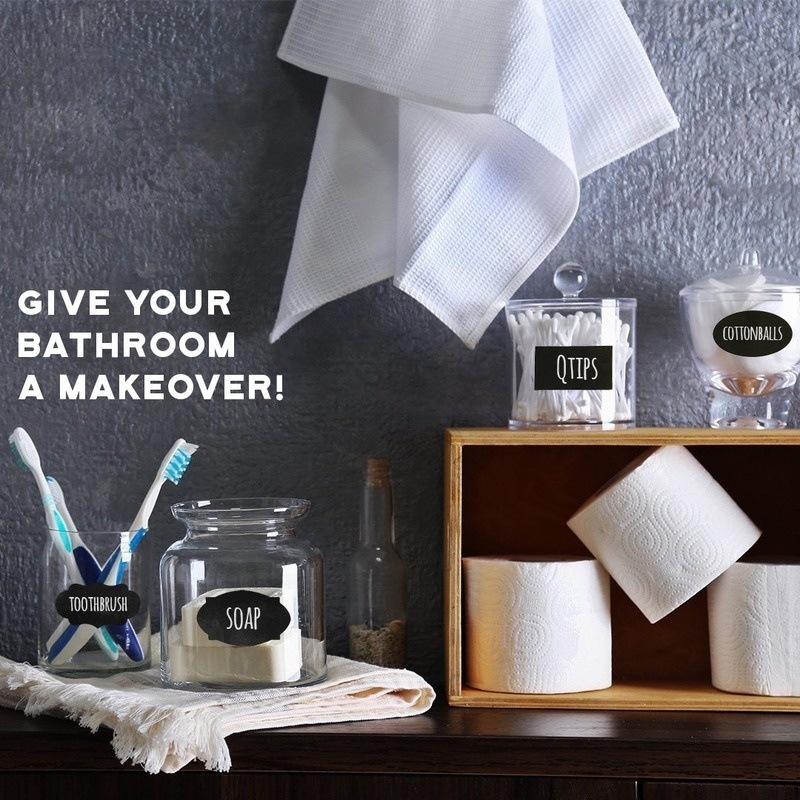 250Pcs/Roll Krijtbord Etiketten Stickers Met Ronde Rechthoek Hart Vorm Stickers Kruidkruik Opslag Fles Box Backboard Sticker