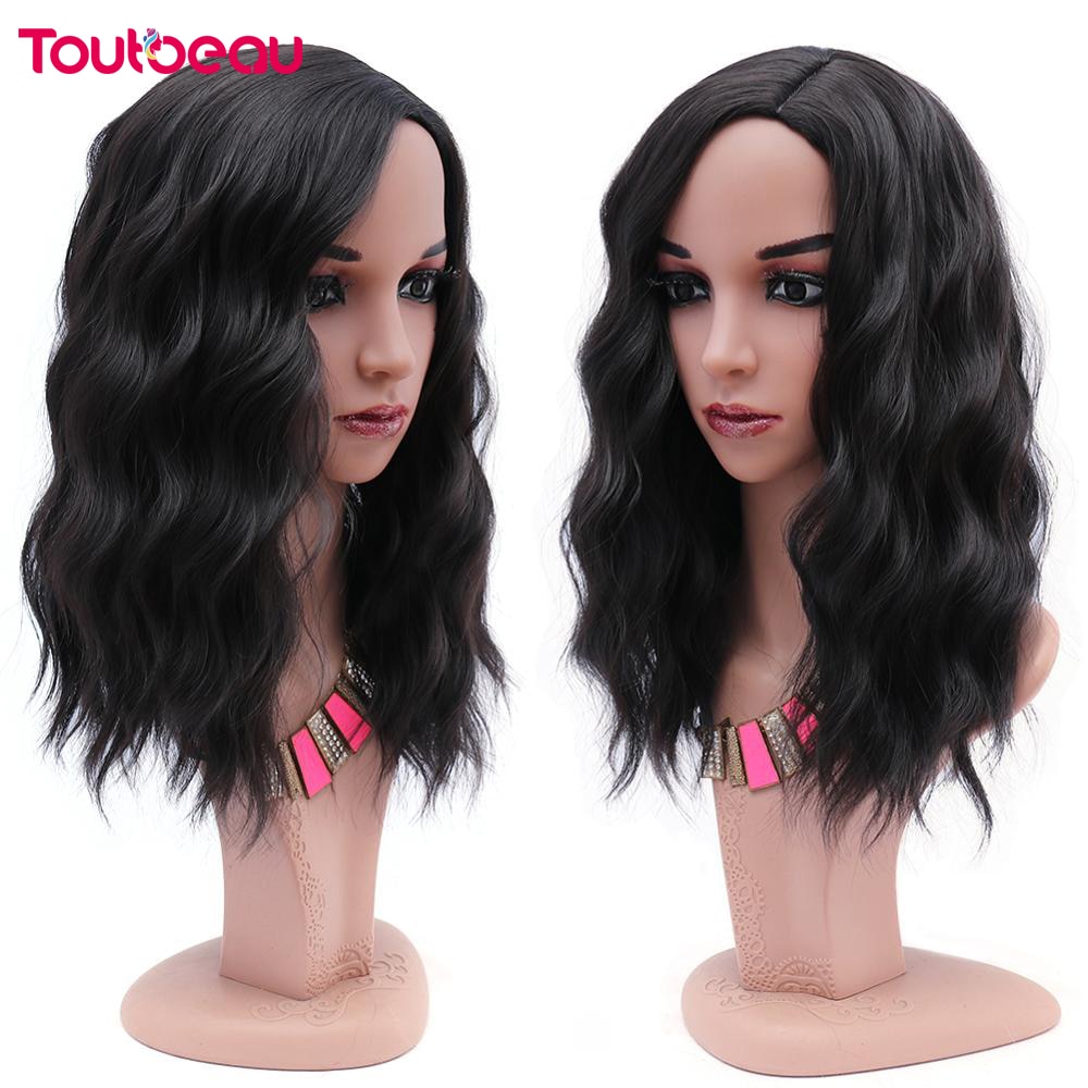 Czarne krótkie peruki z kręconymi włosami Natural Color Bob peruki dla kobiet 16 "syntetyczne włosy damskie zastępują tanie peruki