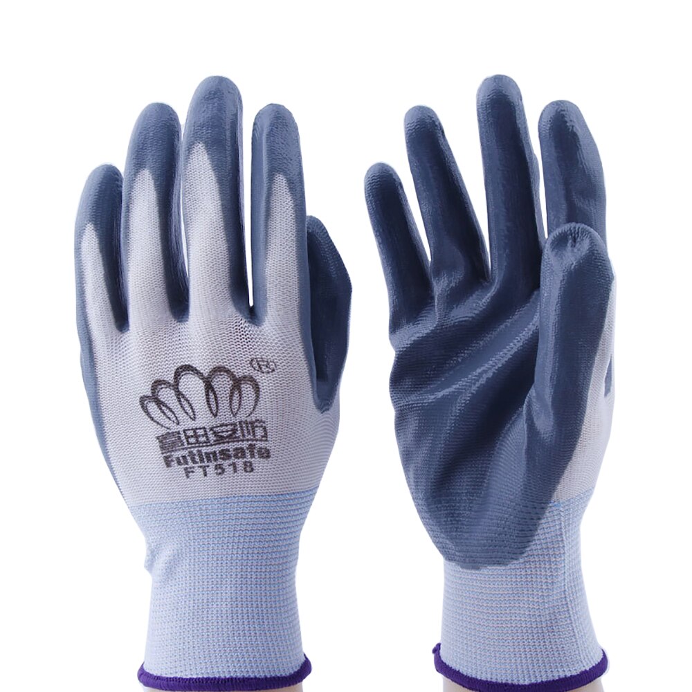 Guantes de látex antideslizantes para limpieza del hogar, manoplas coloridas de nailon resistentes al desgaste, para cultivo de plantas, conducción al aire libre, 1 par
