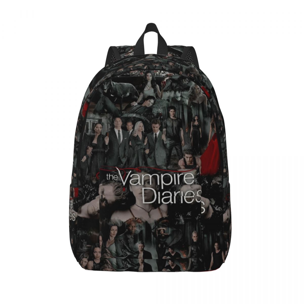 The Vampire Diaries Collage Backpack for Men Women Casual Student Business Daypack TV Series Laptop Canvas Bags Sports: 15 inches / Brown