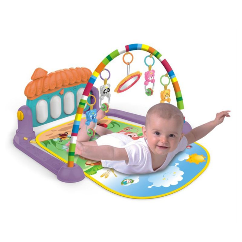 3 In 1 Baby Fitness Frame Pompoen Muur Speelkleed Baby Gym Speelgoed Zachte Verlichting Rammelaars Piano Musical Educatief Speelgoed