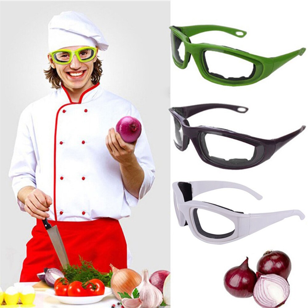 Küche Zubehör Zwiebel Brille Augen Schutz Gesicht Schilde Grill schneiden Knoblauch Scallion Pfeffer Schutzbrille Kochen Werkzeuge