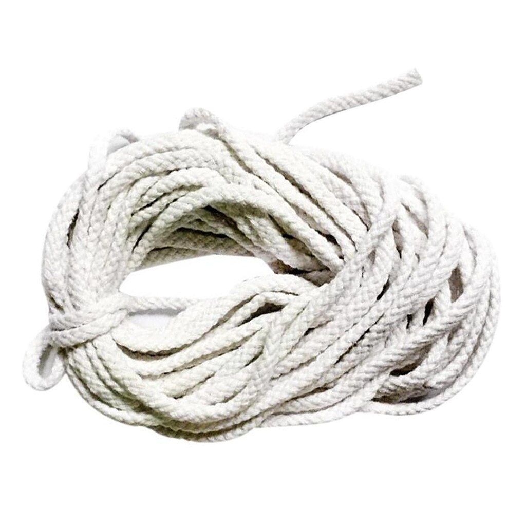 10 Meters 5mm Soft Braided Cotton Bleached Rope Piping Cord Multi Craft Use