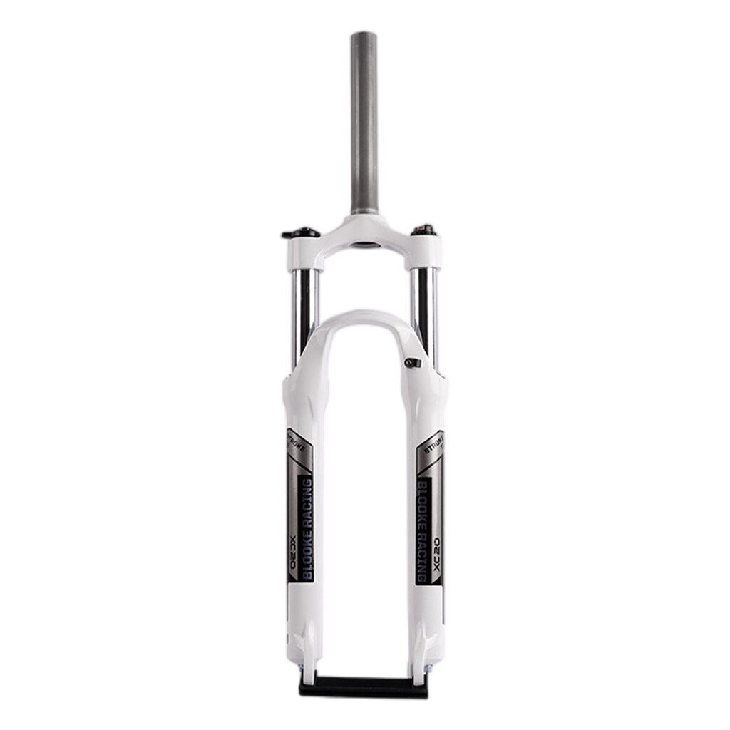28.6mm MTB Bike Fork Front Fork Lockout Adjustment Forks Remote Lock Lockout Bicycle Shockproof Front Fork: 26inch White