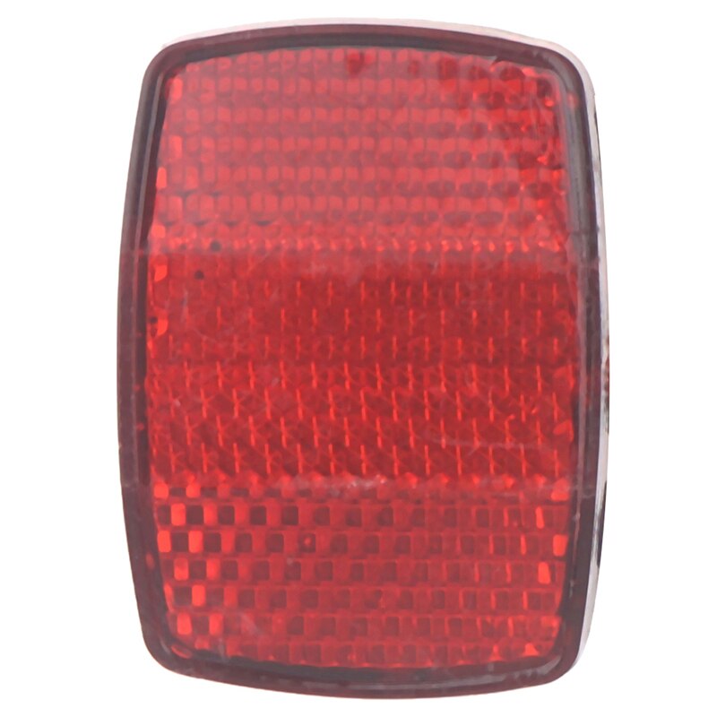 Reflector reflectante para manillar de bicicleta, luz de advertencia delantera y trasera, lente de seguridad: Rojo