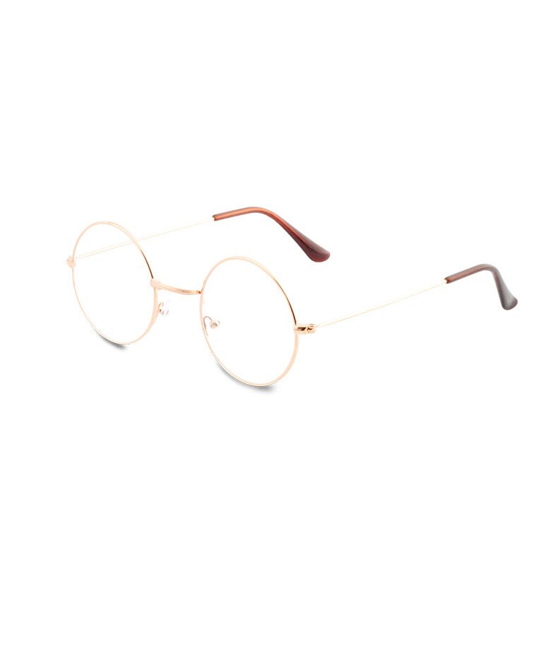 Orbgons Unisex Metallbrille Rund - Klassische Runde Brille Ohne Stärke Im Retro-Design